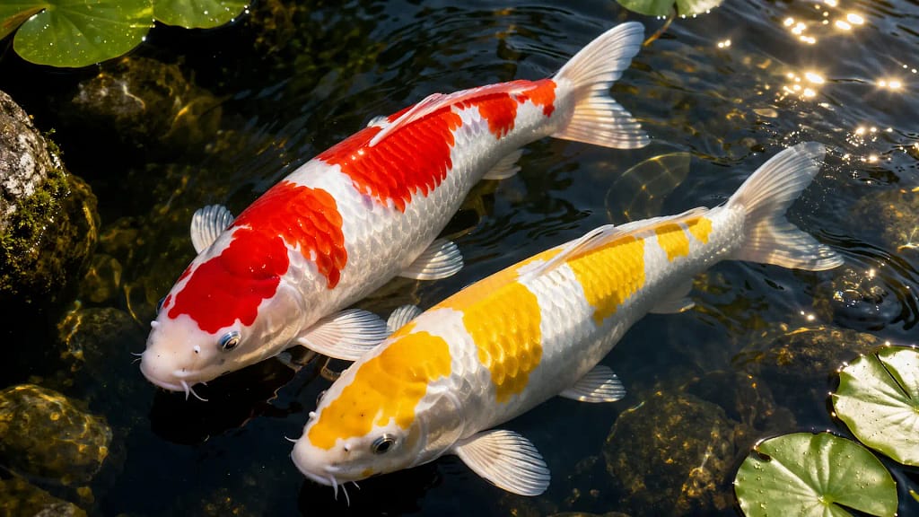hariwake koi metalik belo telo zute crvene sare