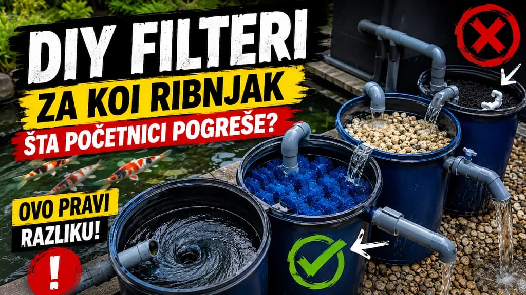 DIY filter za koi ribnjak sa vortex i moving bed sistemom za početnike