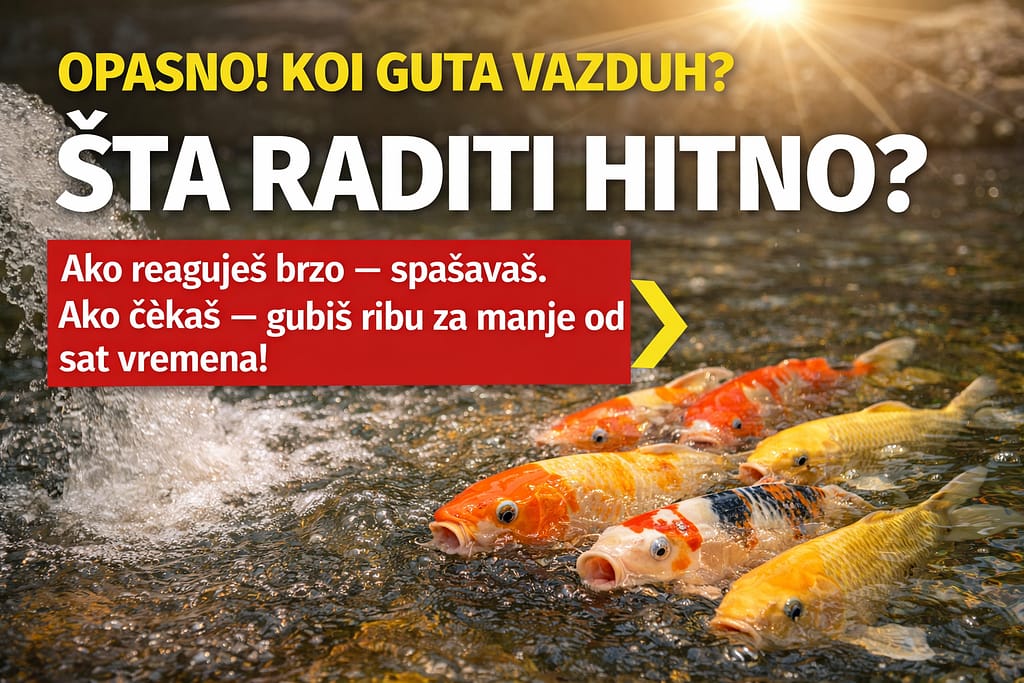 Koi riba na površini guta vazduh zbog nedostatka kiseonika
