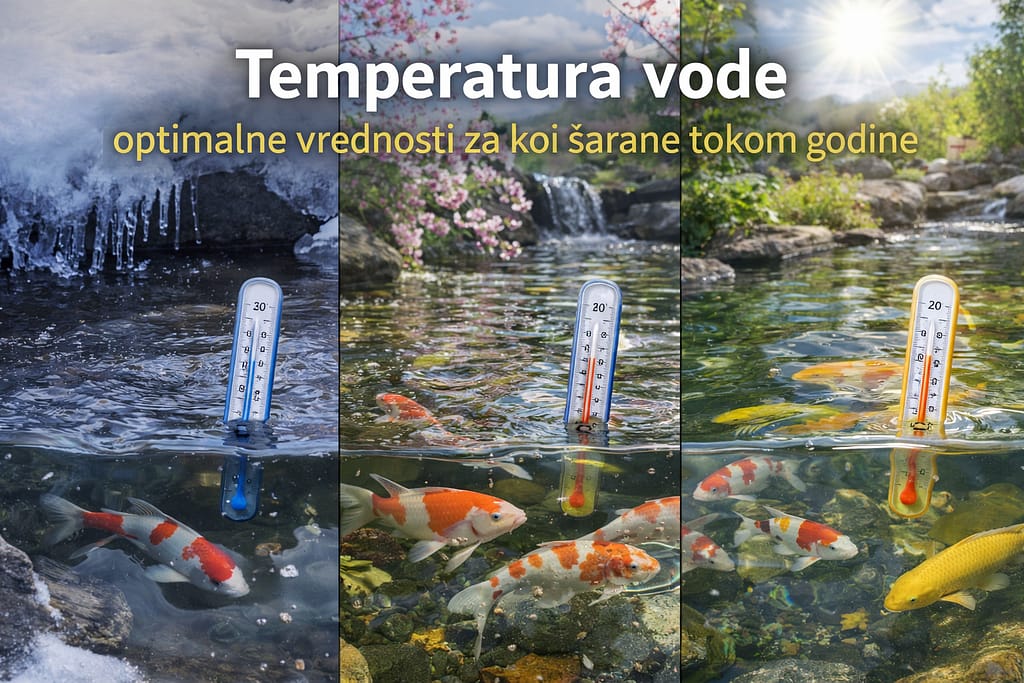temperatura vode koi šarani ribnjak