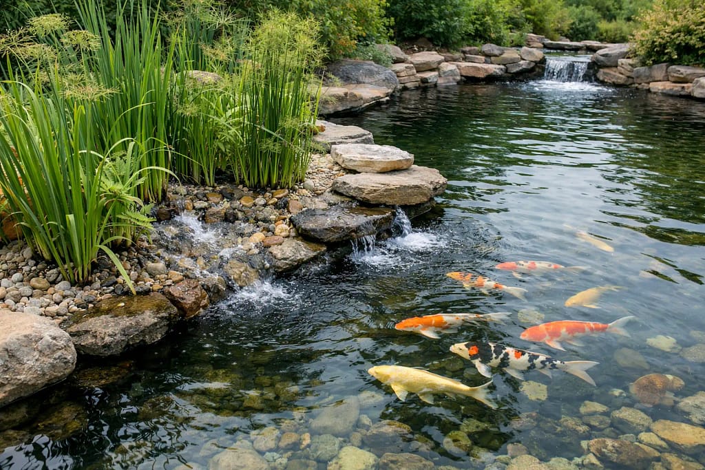 wetland filter koi ribnjak prirodna filtracija