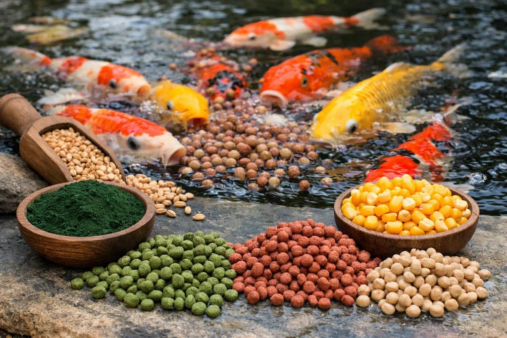 ishrana koi riba sastav hrane spirulina psenica kukuruz