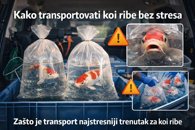 transport koi riba bez stresa